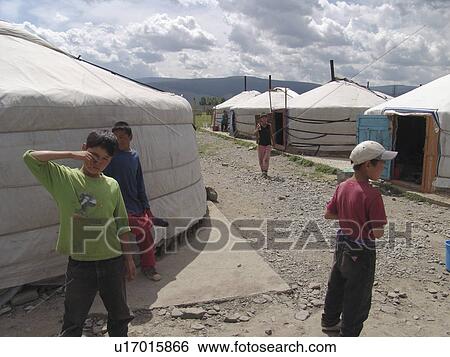mongolia, house, home, children, person, people View Large Photo Image Stock Photograph - mongolia, house, home, children, person, people. Fotosearch