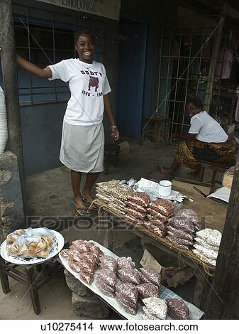 mongu, person, shop, small, zambia, people View Large Photo Image Picture - mongu, person, shop, small, zambia, people. Fotosearch