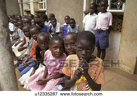 Stock Photo - orphans, person, aids, uganda, beauty, people. Fotosearch
