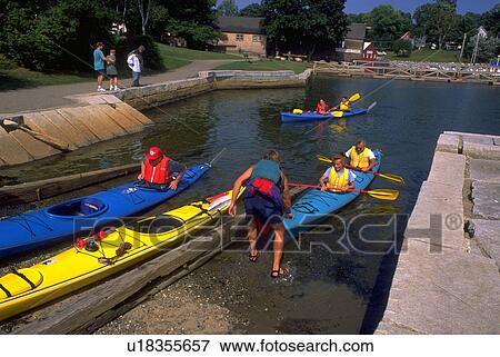 out, colorful, way, start, kayaks, tourists View Large Photo Image Stock Photo - out, colorful, way, start, kayaks, tourists. Fotosearch