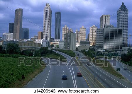 overhead, skyline, seen, ga, atlanta, daytime View Large Photo Image Stock Image - overhead, skyline, seen, ga, atlanta, daytime. Fotosearch