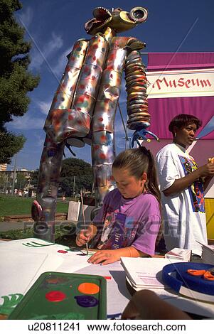 Stock Image - painting, people, children, art, girl, abstract. Fotosearch