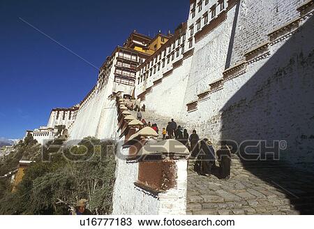 Stock Image - palace, trek, potala, china, tibet, 3688. Fotosearch