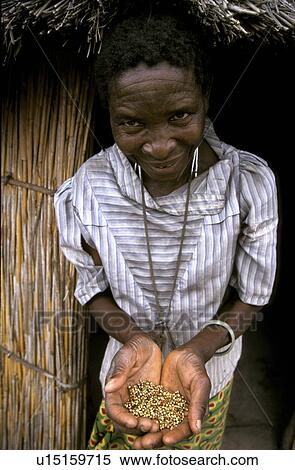 Stock Photography - people, zambia, grain, person, woman. Fotosearch