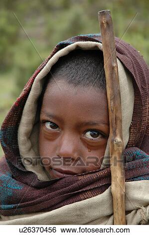 Stock Photograph - person, ambo, boy, ethiopia, people. Fotosearch
