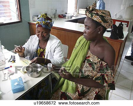 Stock Image - person, blood, taking, gambia, people. Fotosearch