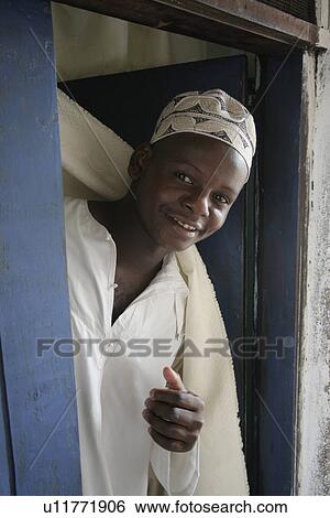 Stock Photograph - person, boy, moslem, kenya, people. Fotosearch