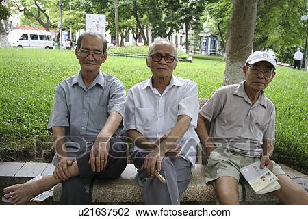 Stock Image - person, men, old, vietnam, people. Fotosearch