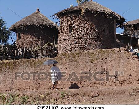 Stock Image - person, village, lalibela, ethiopia, people. Fotosearch
