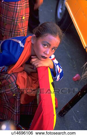 Stock Photograph - philippines, young, cebu, festival, sinulog, girl. Fotosearch