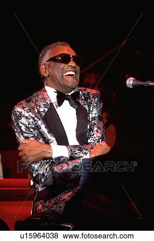 Stock Photo - piano, charles, musician, songwriter, singer, ray. Fotosearch