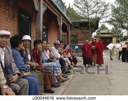 pilgrims, person, monks, buddhist, mongolia, people View Large Photo Image Stock Photo - pilgrims, person, monks, buddhist, mongolia, people. Fotosearch
