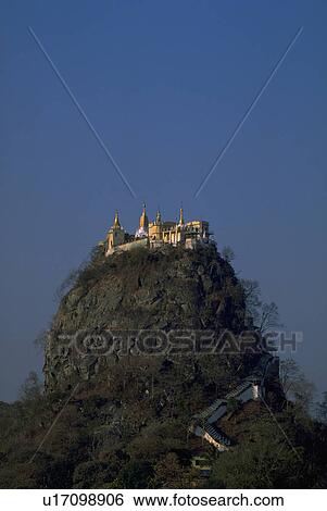Stock Photograph - place, popa, mt, mount, burma, mt. Fotosearch