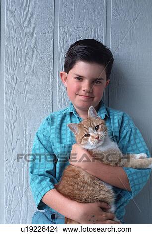 portrait, released, smiling, cat, boy, model View Large Photo Image Picture - portrait, released, smiling, cat, boy, model. Fotosearch