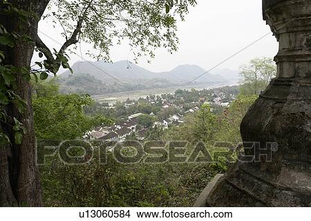 Picture - prabang, person, luang, view, laos, people. Fotosearch