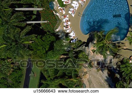 Stock Image - resort, summer, view, aerial, sun, water. Fotosearch