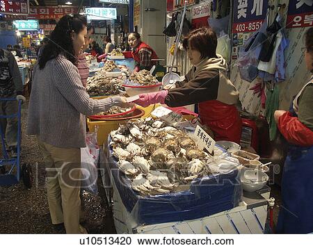 sale, people, crabs, korea, person, food View Large Photo Image Stock Image - sale, people, crabs, korea, person, food. Fotosearch