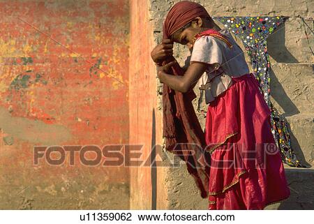 scarf, child, water, squeezes, kid, girl View Large Photo Image Stock Image - scarf, child, water, squeezes, kid, girl. Fotosearch