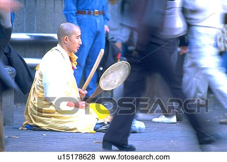 Stock Photo - sitting, people, monk, buddist, zen, business. Fotosearch