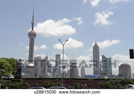 skyscrapers, person, modern, view, china, people View Large Photo Image Stock Image - skyscrapers, person, modern, view, china, people. Fotosearch