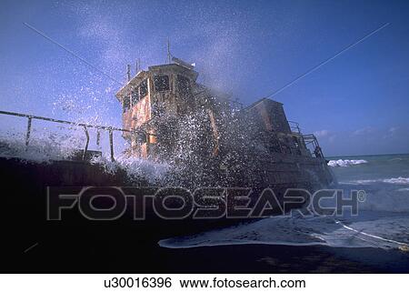 splash, water, waves, ship, shipwreck, beach View Large Photo Image Stock Photograph - splash, water, waves, ship, shipwreck, beach. Fotosearch