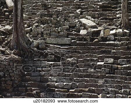 Stock Image - steps, pattern, honduras, person, nature, people. Fotosearch