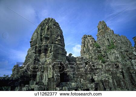 stone, thom, khmer, wat, cambodia, angkor View Large Photo Image Stock Photo - stone, thom, khmer, wat, cambodia, angkor. Fotosearch