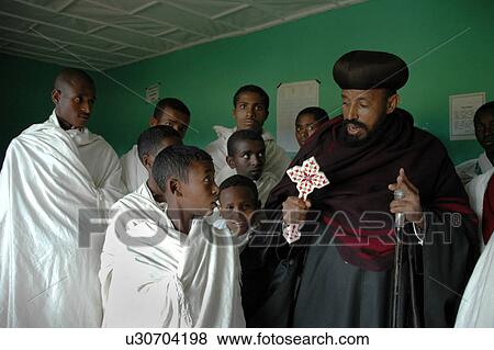 Stock Photo - talking, person, epiphanos, archbishop, ethiopia, people. Fotosearch