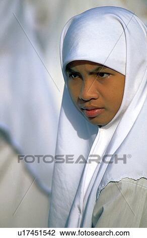 Stock Image - thailand, images, muslim, girl, people, asia. Fotosearch