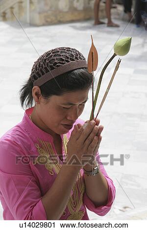 Stock Image - thailand, woman, person, people, love, flower. Fotosearch