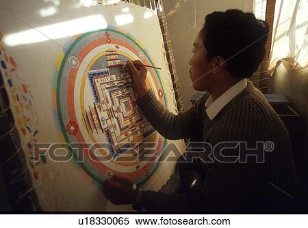 Stock Photography - tibetan, person, india, 3426, art, people. Fotosearch