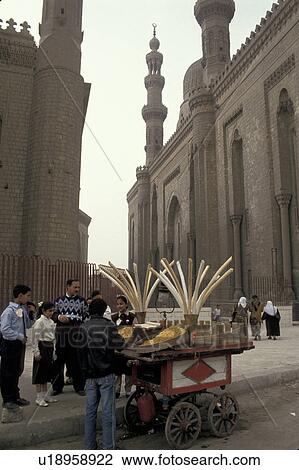 Stock Image - vendor, people, egypt, 3209, person, food. Fotosearch