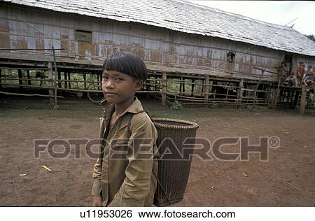 Stock Photograph - vi, house, ting, cambodia, person, people. Fotosearch
