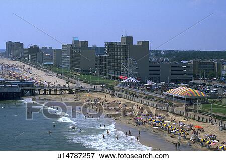 Stock Photo - view, beach, virginia, beaches, aerial. Fotosearch
