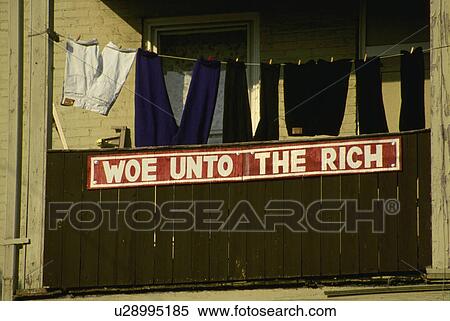 Stock Photography - wealth, roanoke, perils, warns, virginia, sign. Fotosearch