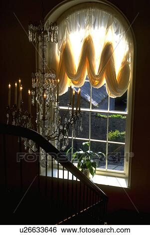 window, fancy, sunlit, curtains, looped, chandelier View Large Photo Image Stock Photograph - window, fancy, sunlit, curtains, looped, chandelier. Fotosearch