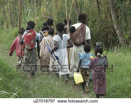 Stock Photo - women, people, children, person, house, family. Fotosearch