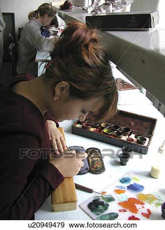 Stock Photo - 7808, girl, art, school, person, people. Fotosearch