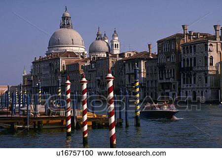 Stock Image - actual, grand, italy, venice, canal, view. Fotosearch
