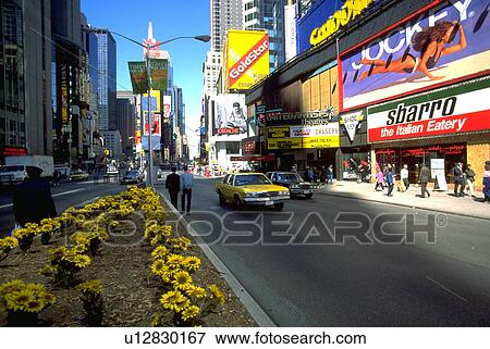Stock Photo - area, people, square, times, spring, flowers. Fotosearch