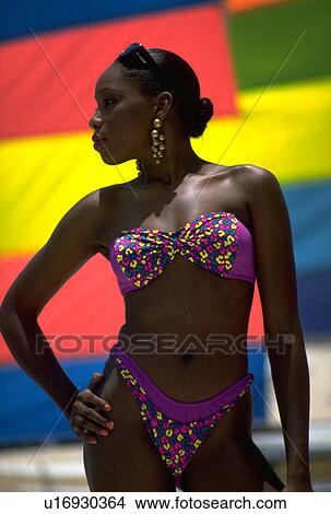 Picture - beautiful, female, black, american, african, woman. Fotosearch
