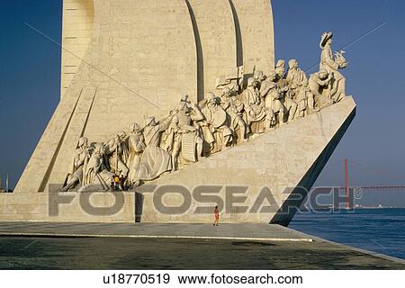 Stock Photo - benchmark, henry, portugal, lisbon, navigator, monument. Fotosearch