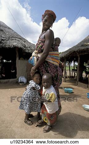 Picture - benin, people, 7551, children, person, woman. Fotosearch