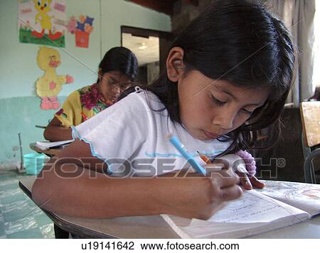 Stock Image - book, people, school, person, girl, background. Fotosearch