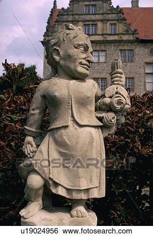 Stock Photograph - bouquet, detail, holding, dwarf, stone, architectural. Fotosearch