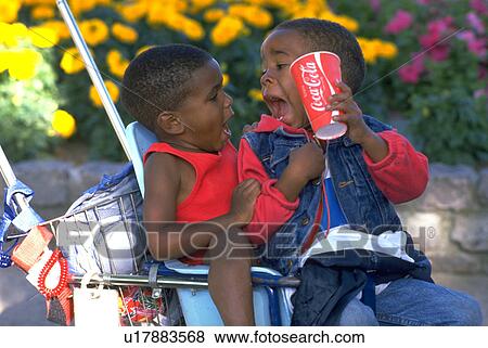 Stock Photo - boys, around, fooling, children. Fotosearch