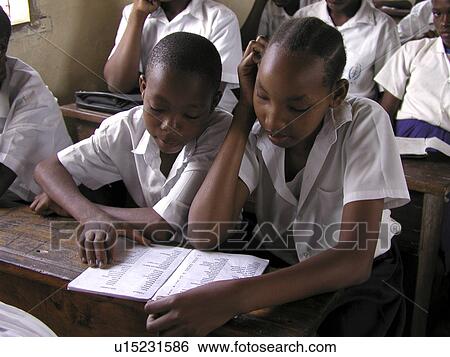 Stock Photograph - boys, people, book, school, person, background. Fotosearch