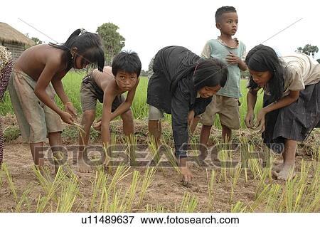 Stock Photo - boys, woman, girls, person, people, family. Fotosearch