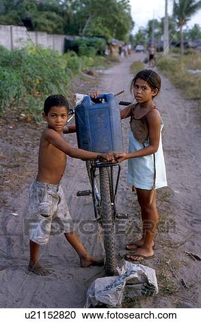 Stock Image - brazil, people, 5173, children, person, water. Fotosearch