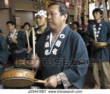 Stock Photo - buddhist, people, japan, birthday, person, party. Fotosearch